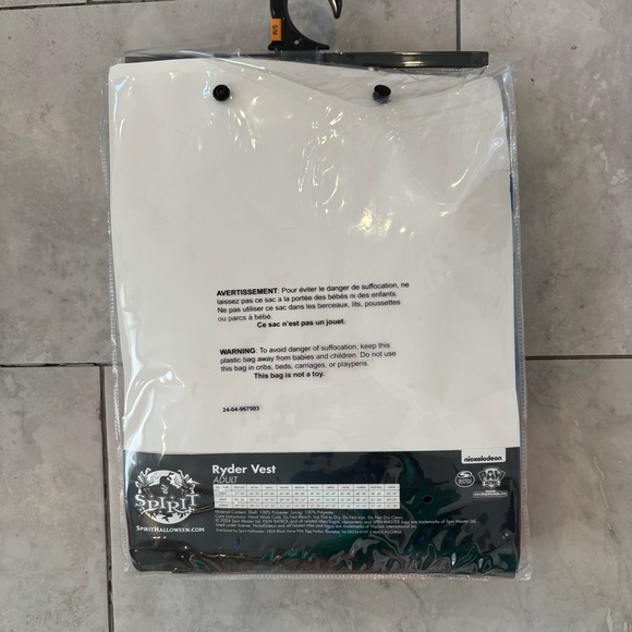 Spirit‎ Halloween Paw Patrol Adult Size S/M Ryder Vest Costume - Picture 4 of 6